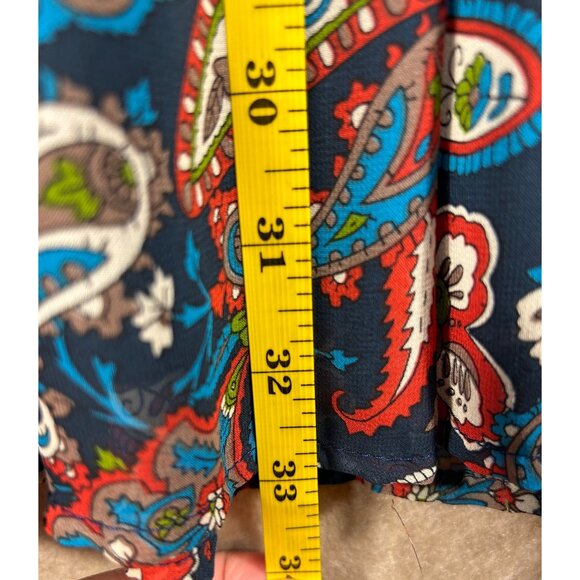 Flying Tomato Bohemian Paisley Dress Size Small Long Sleeve V-Neck - Picture 9 of 12